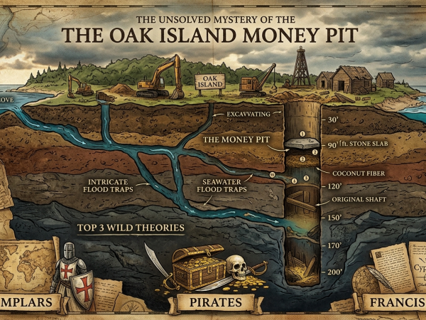 The Unsolved Mystery of the Oak Island Money Pit: 200 Years of Traps and Theories.